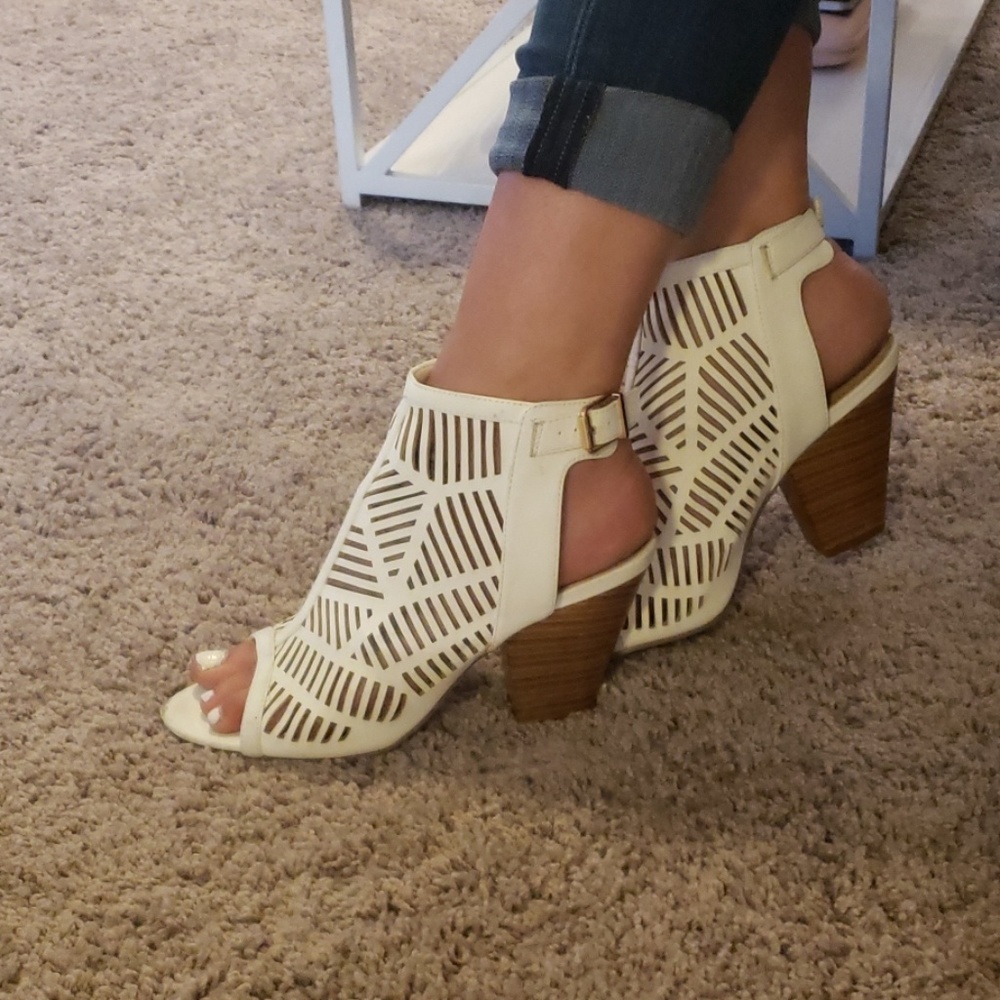 White block heels